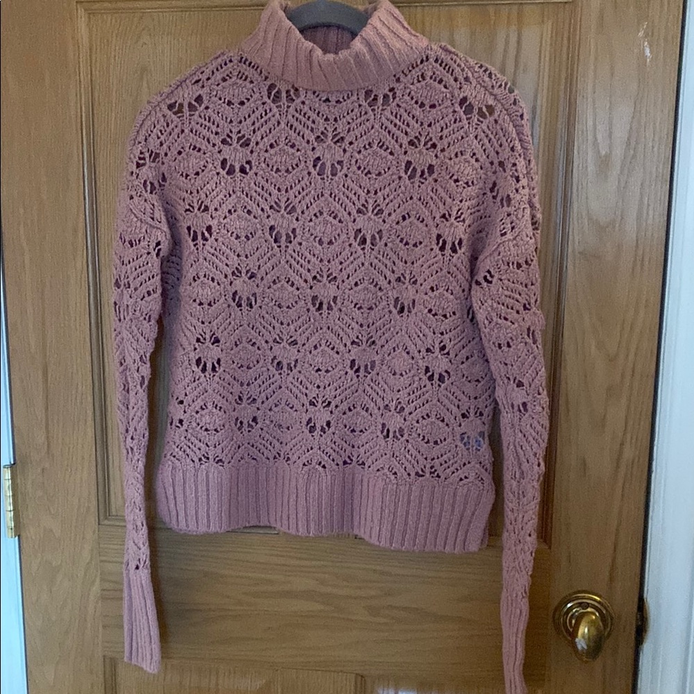 American Eagle Outfitters Pink Cowl Turtleneck Sweater